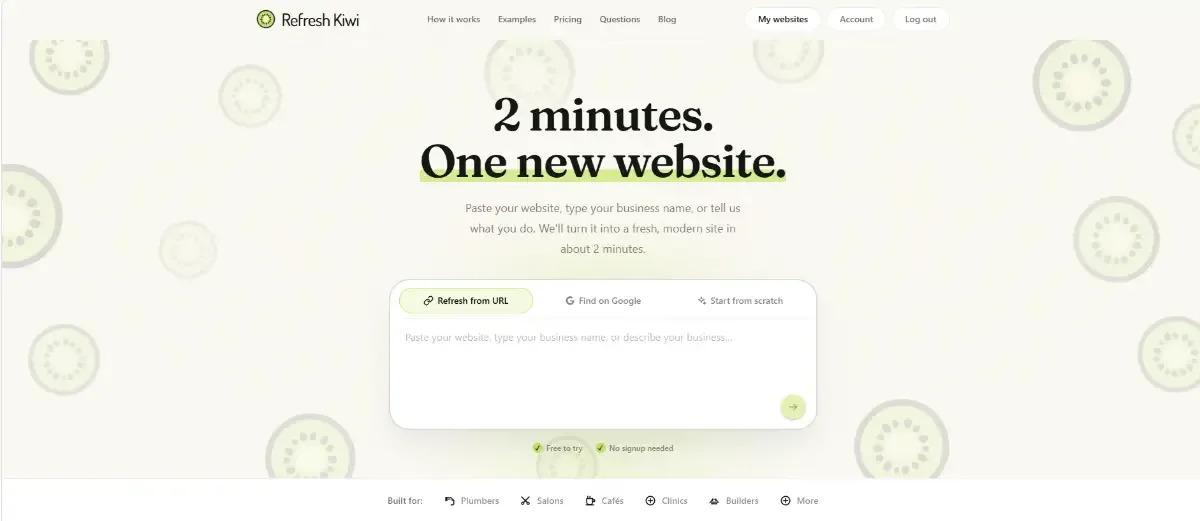 Refresh Kiwi preview