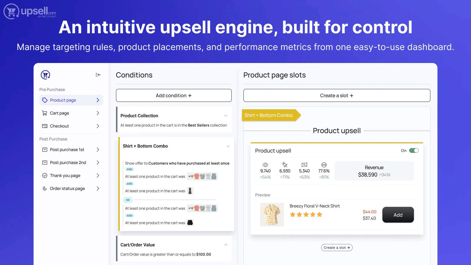 Upsell.com website preview