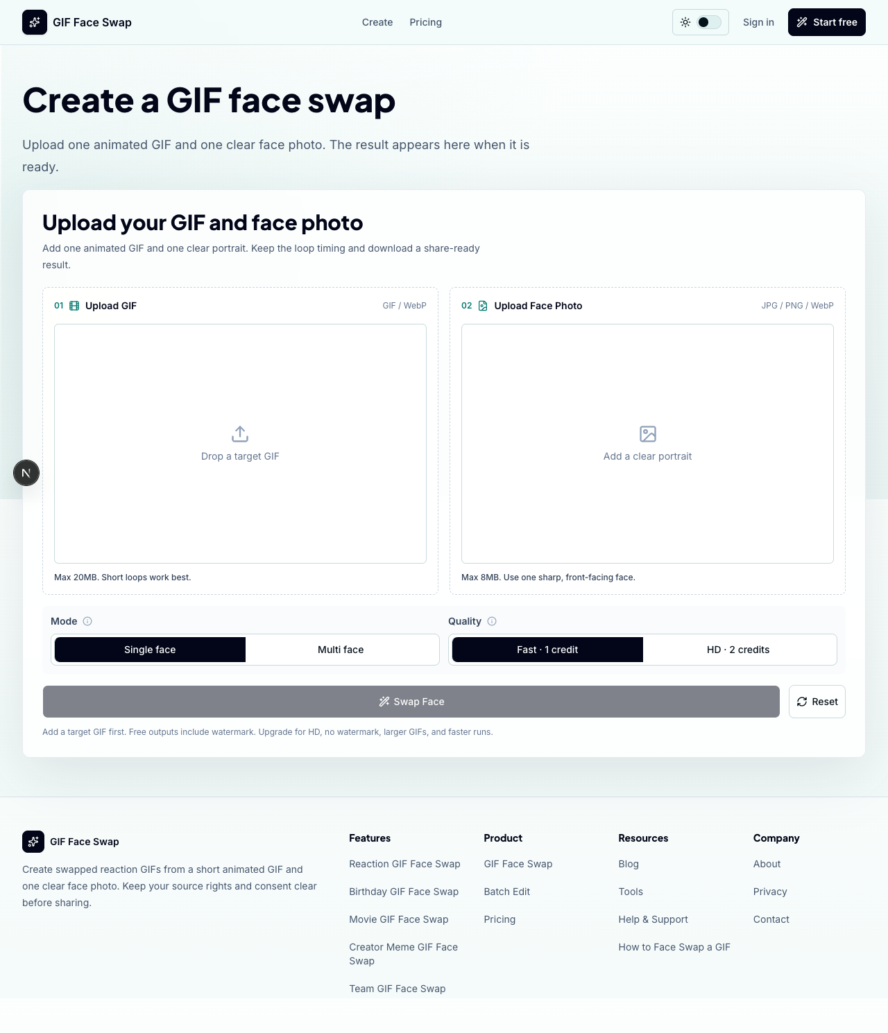 GIF Face Swap preview