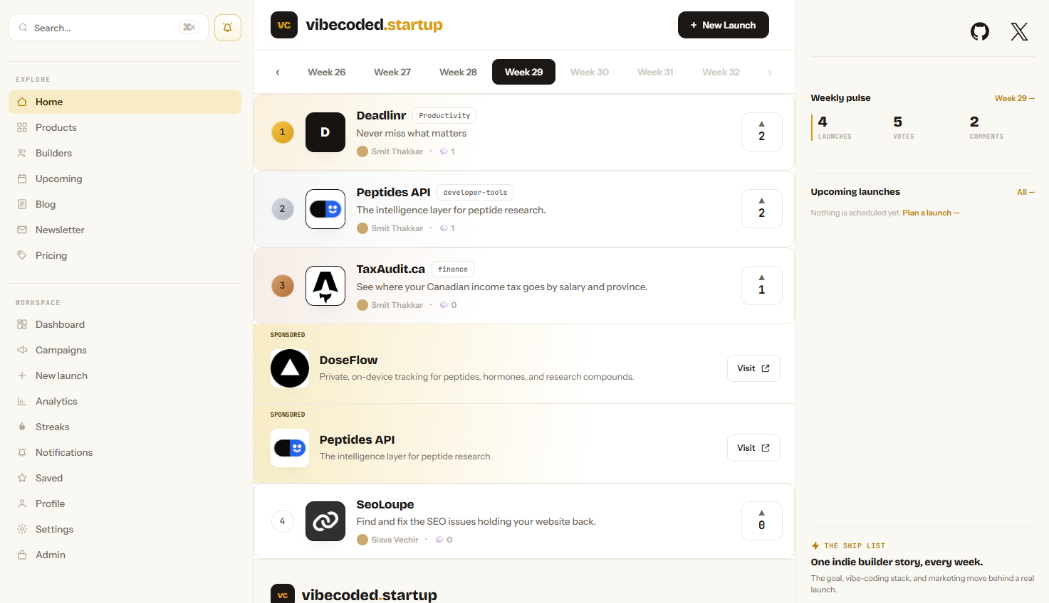 vibecoded.startup preview