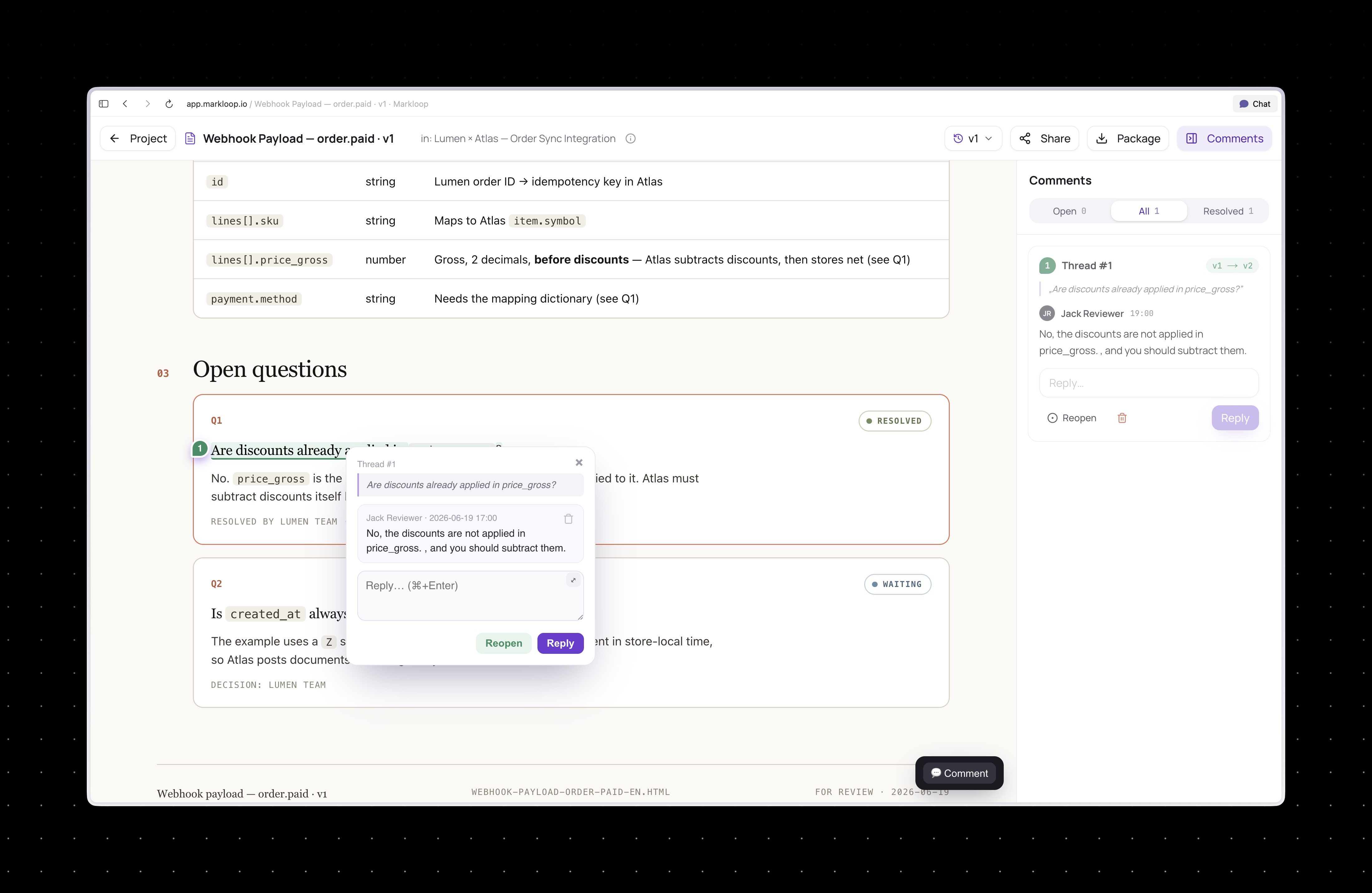Markloop preview