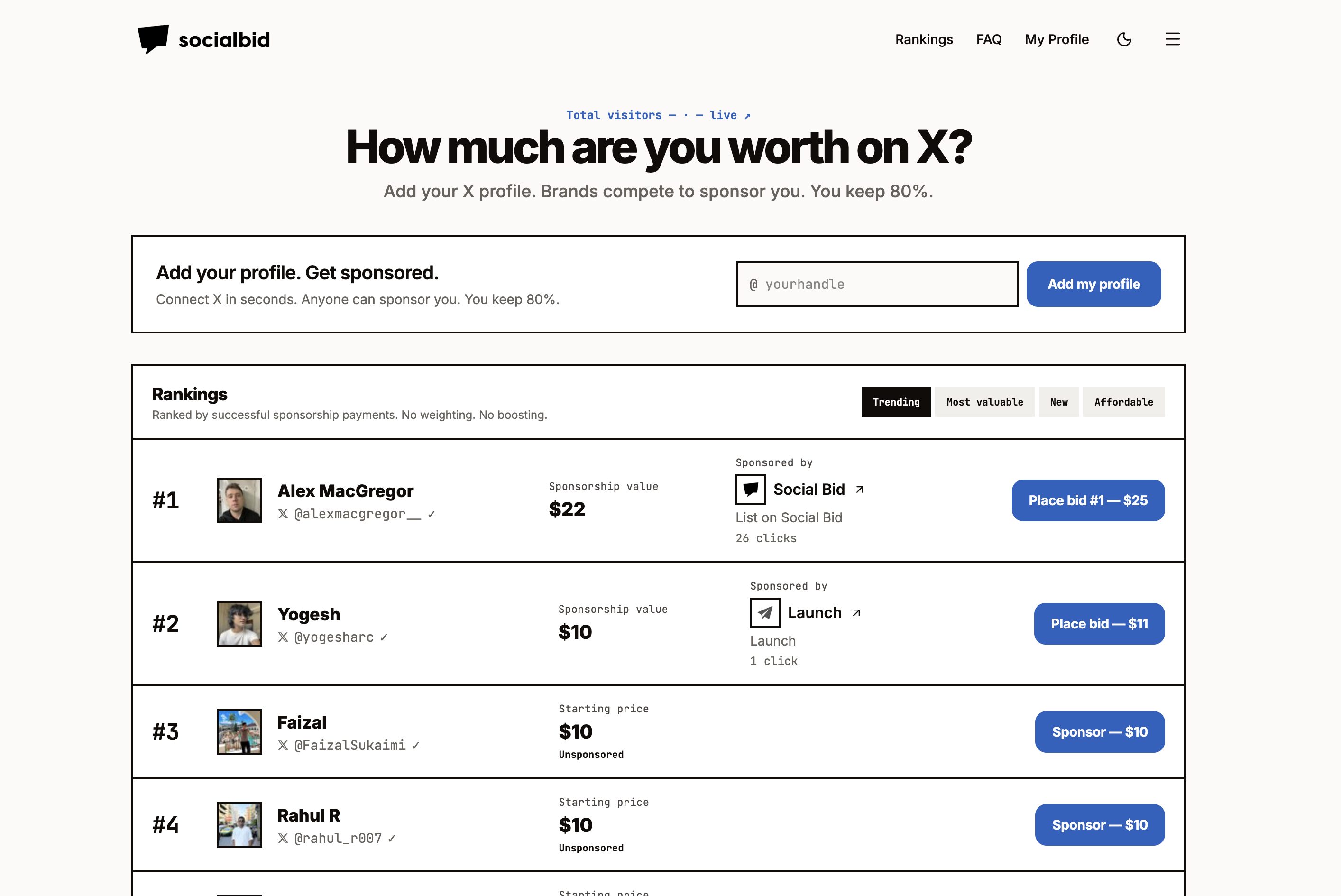 Social Bid screenshot 1