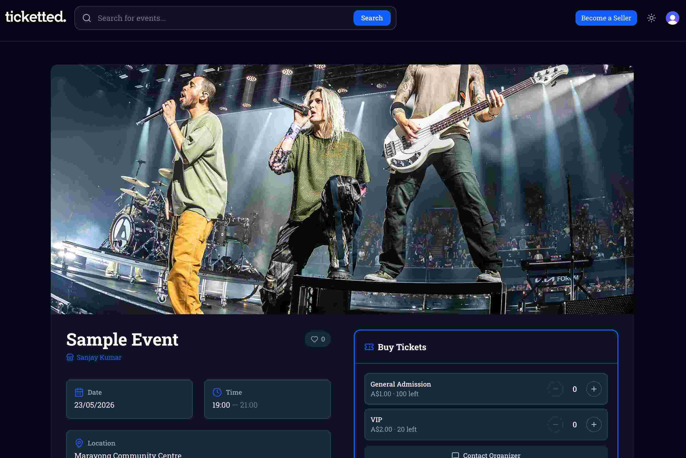 Ticketted preview