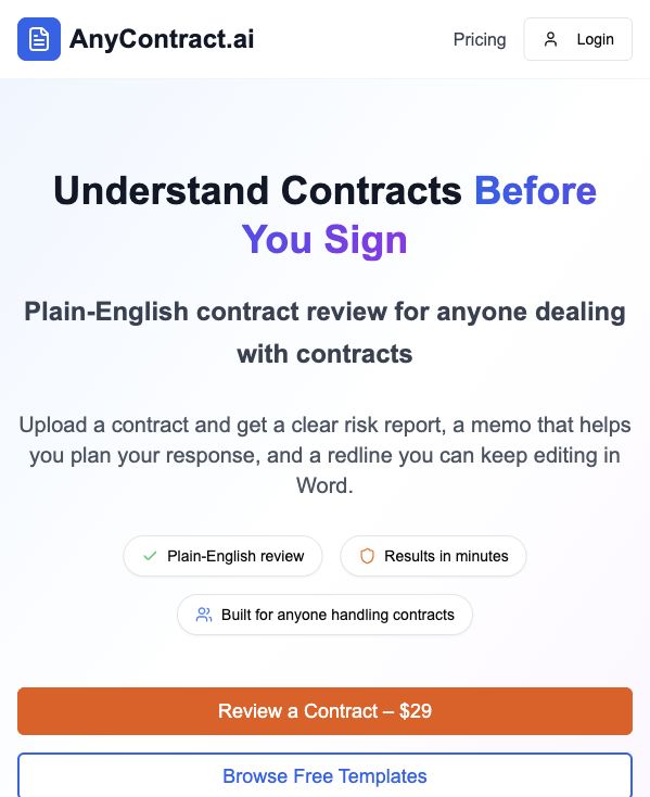 AnyContract AI preview