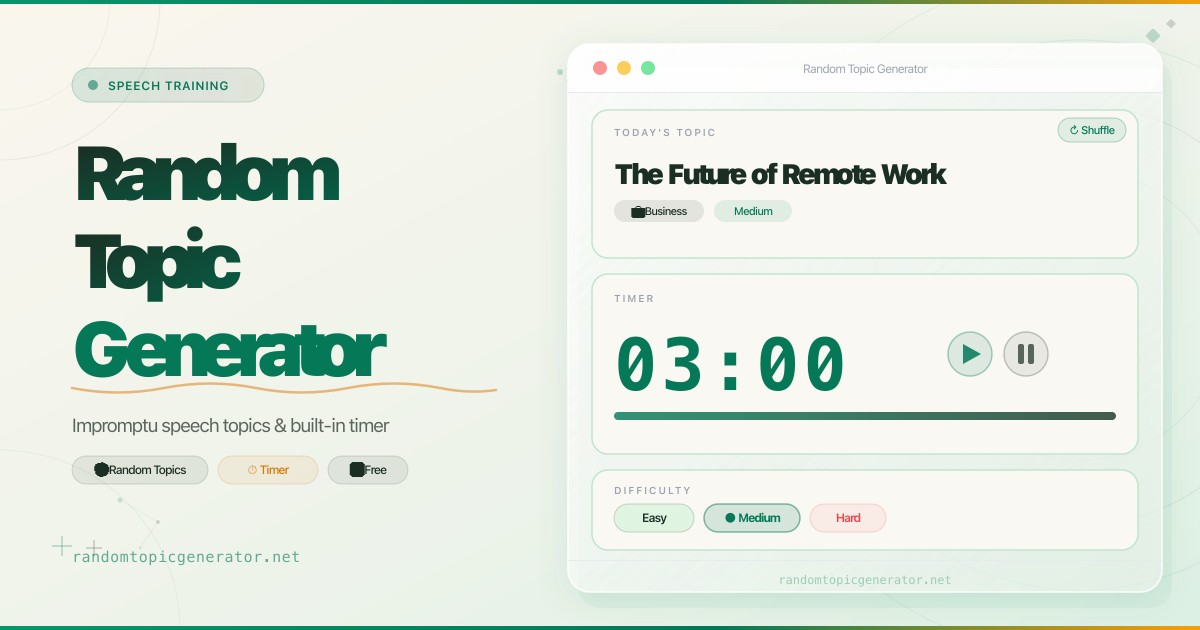 Random Topic Generator preview
