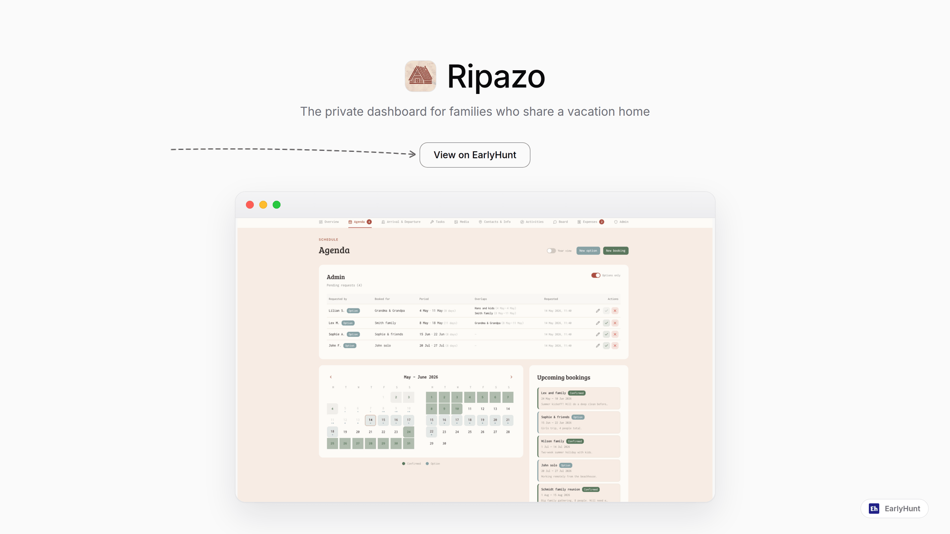 Streamline Vacation Home Management with Ripazo's Dashboard