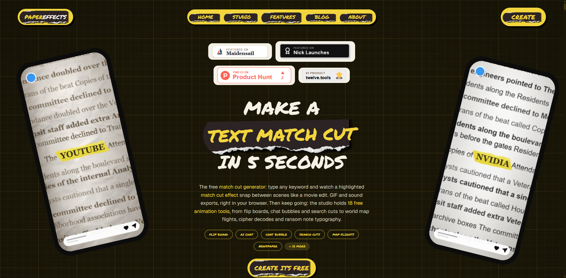 TEXT MATCH CUT preview