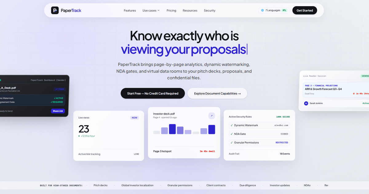 PaperTrack screenshot 1