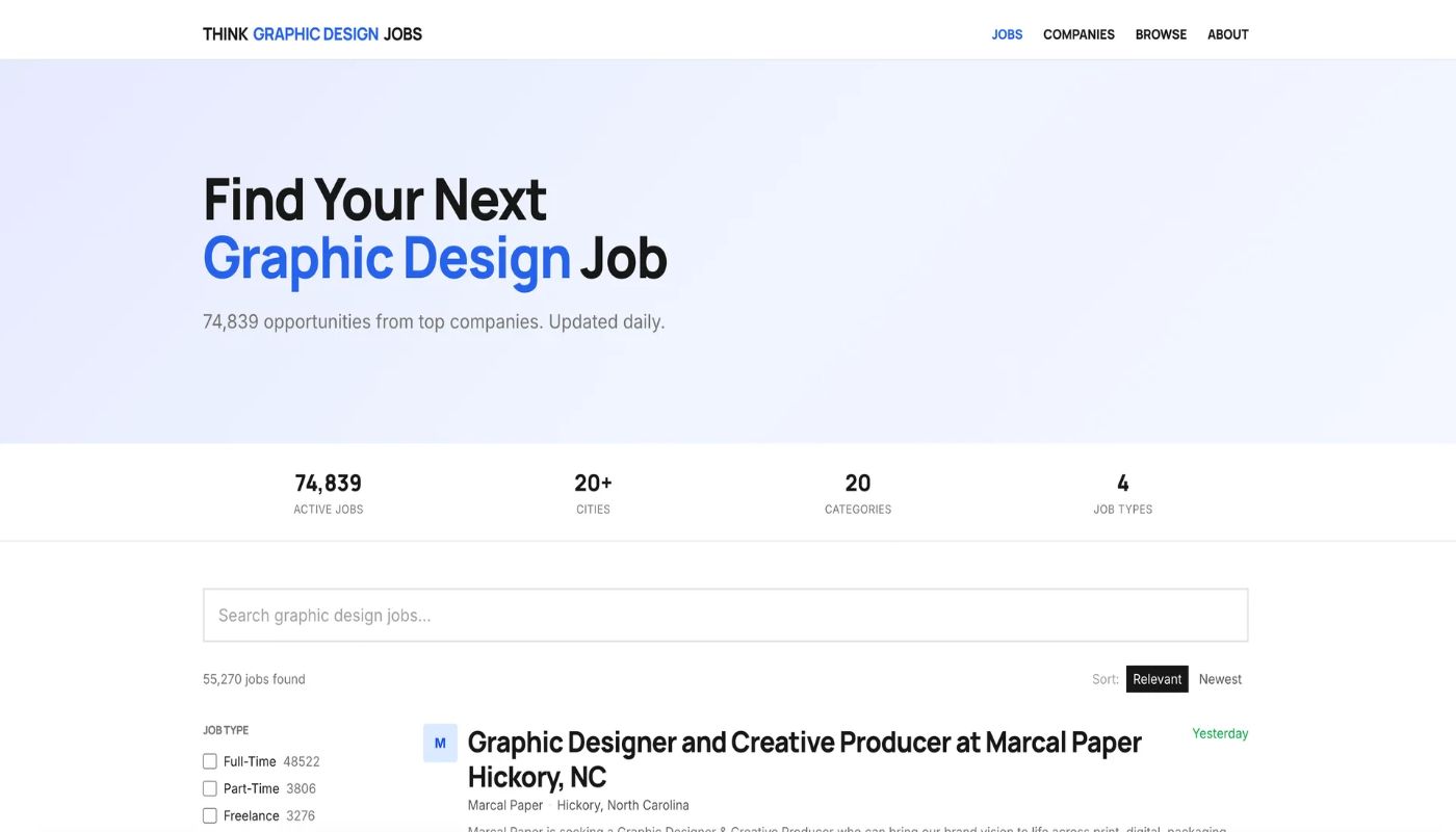Think Graphic Design Jobs preview