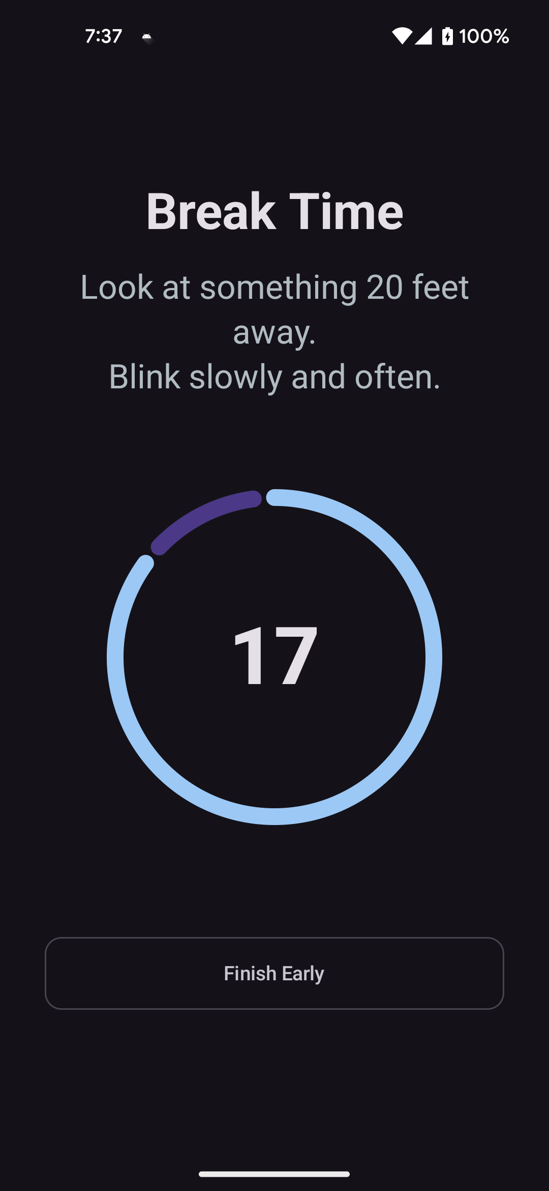 20-20-20: Eye Break Reminder for Android — Moonsail Software preview