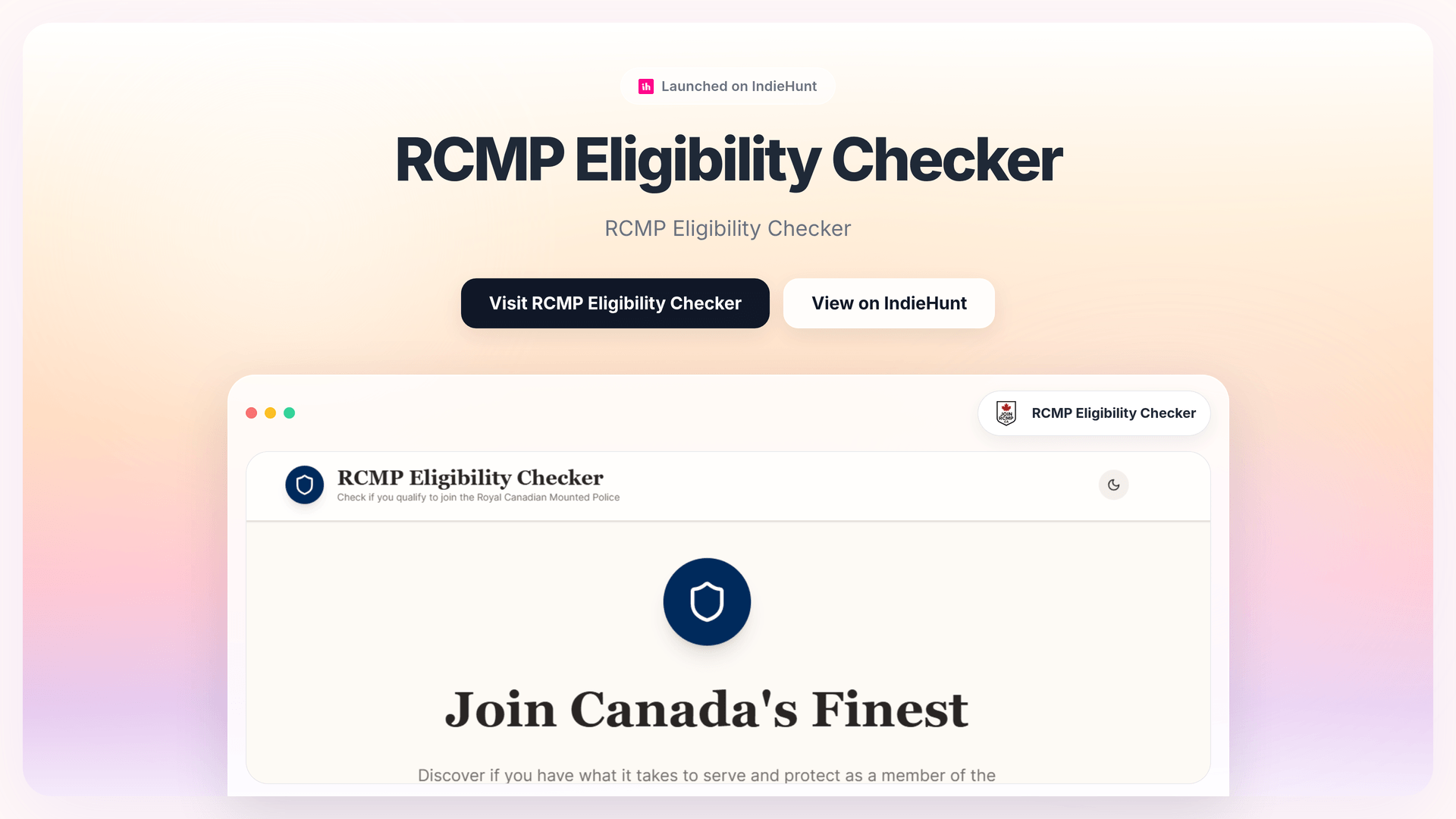 Simplify RCMP Application with RCMP Eligibility Checker Tool