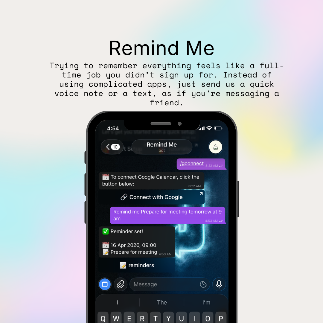 RemindMe bot preview