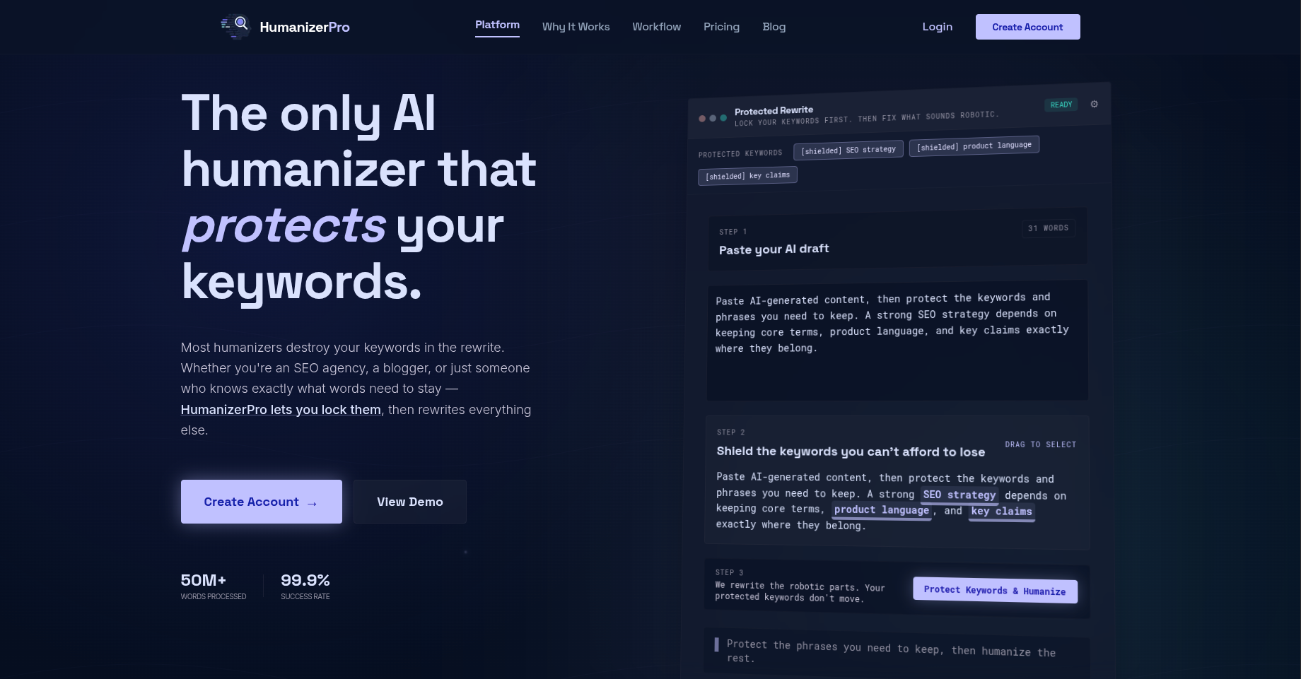 Humanizer Pro website preview