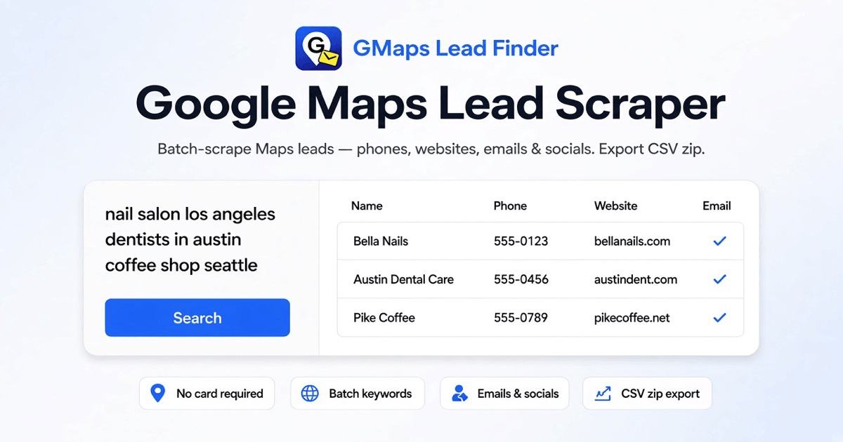 GMaps Lead Finder preview