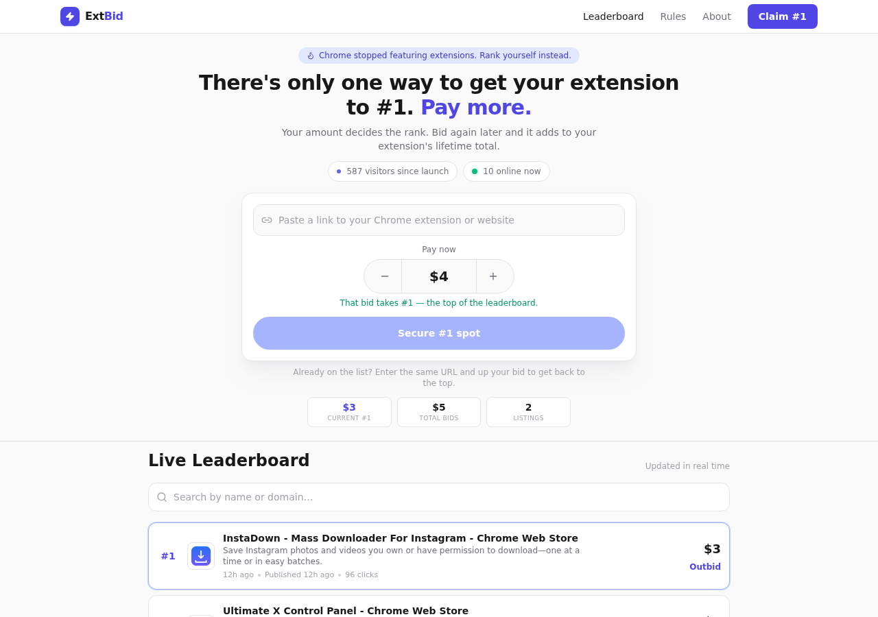 ExtBid screenshot 1