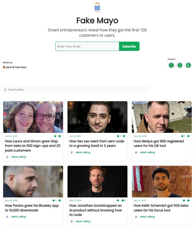 Fake Mayo Startup Stories preview