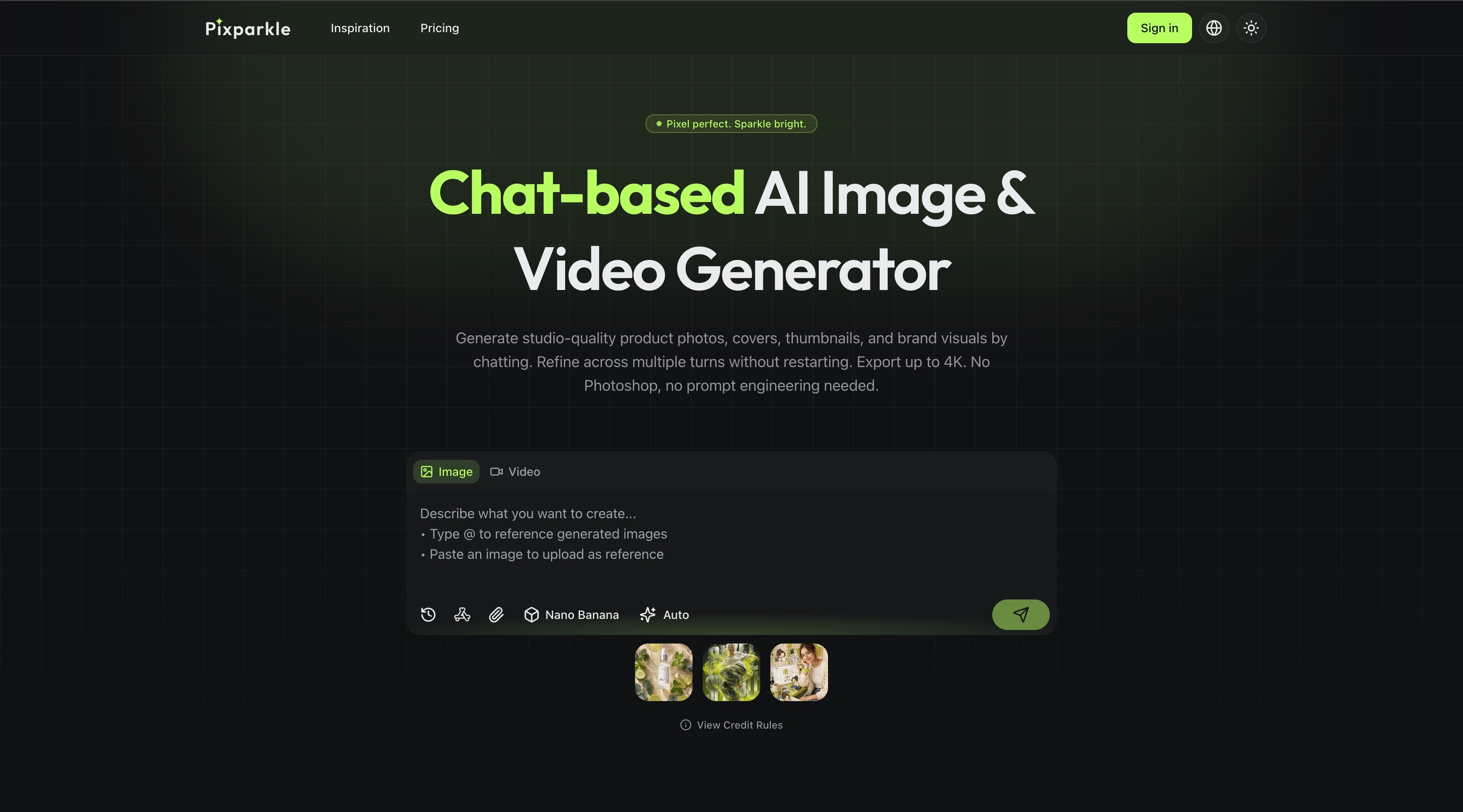 AI Image Generator: Chat, Refine, Export Pro | Pixparkle preview