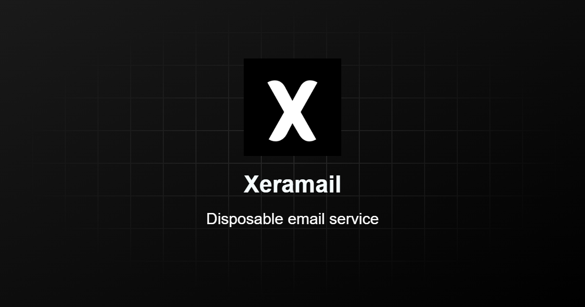 Xeramail Temp Mail preview