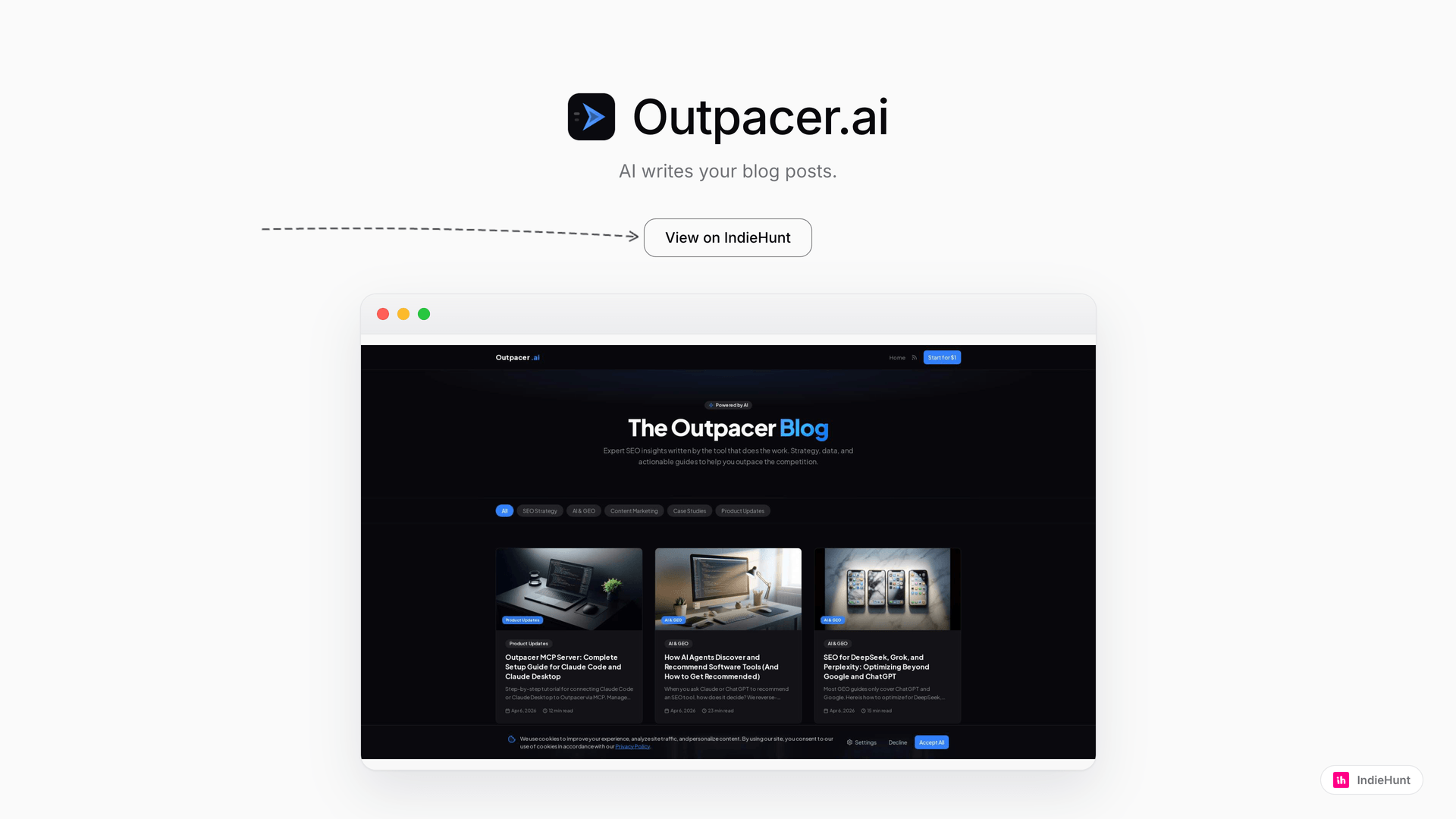 Automate Your Blog Content with Outpacer.ai for Indie Founders