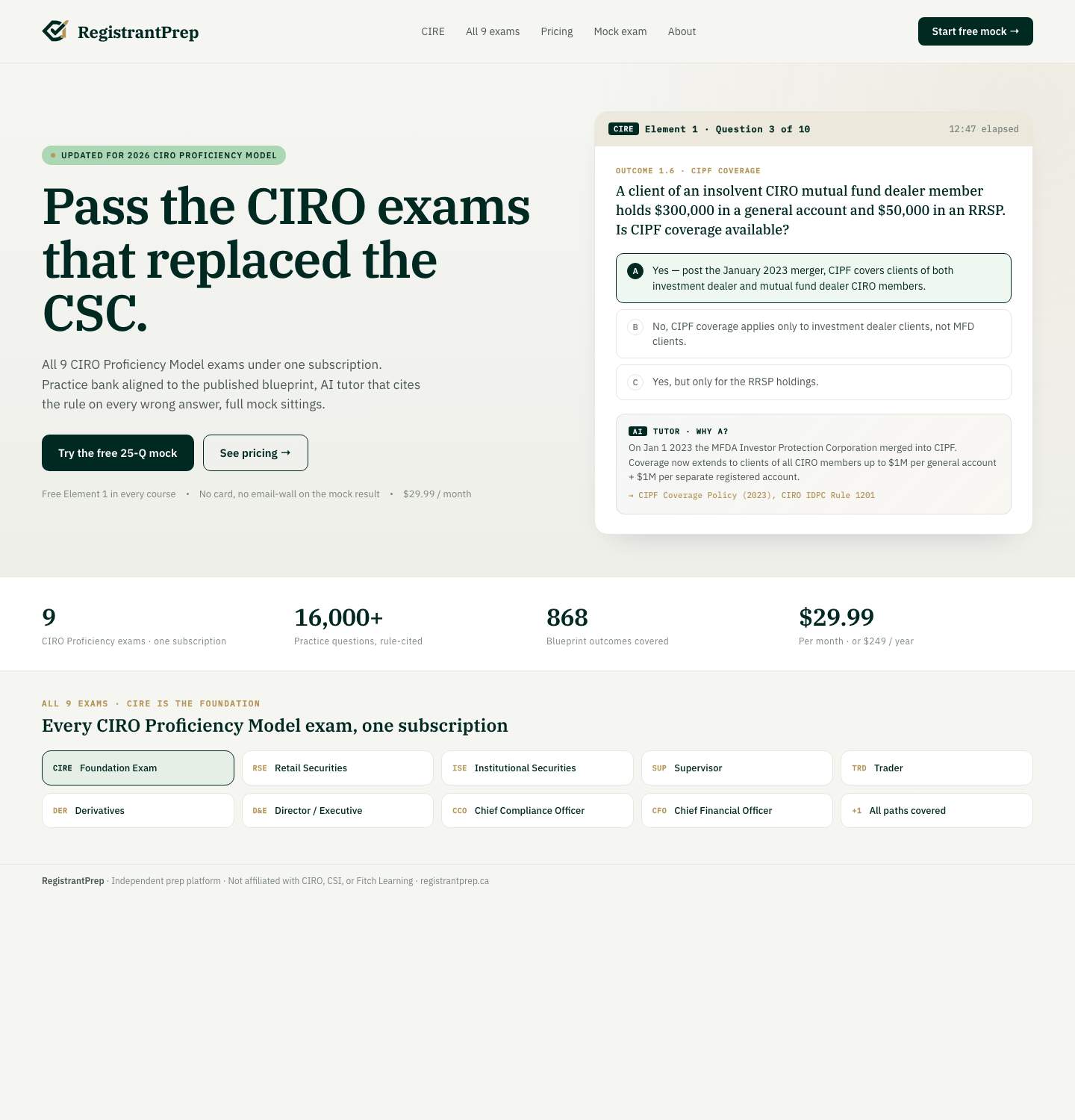 Registrant Prep screenshot 1