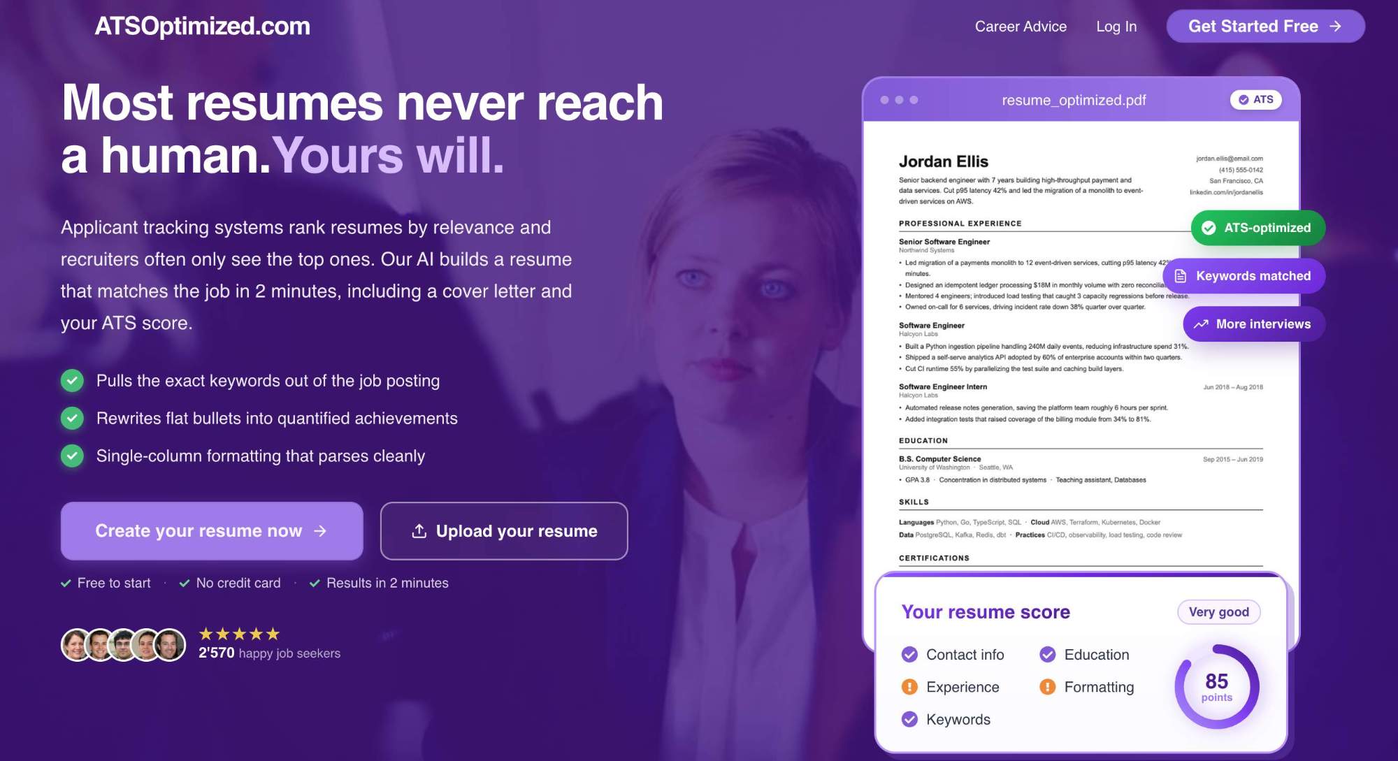 ATSOptimized.com screenshot 1