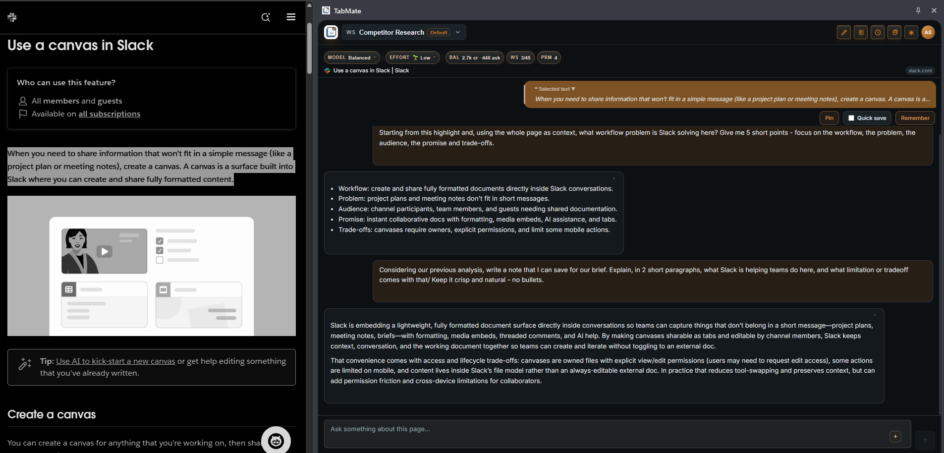 TabMate — Competitor research for B2B product marketers preview