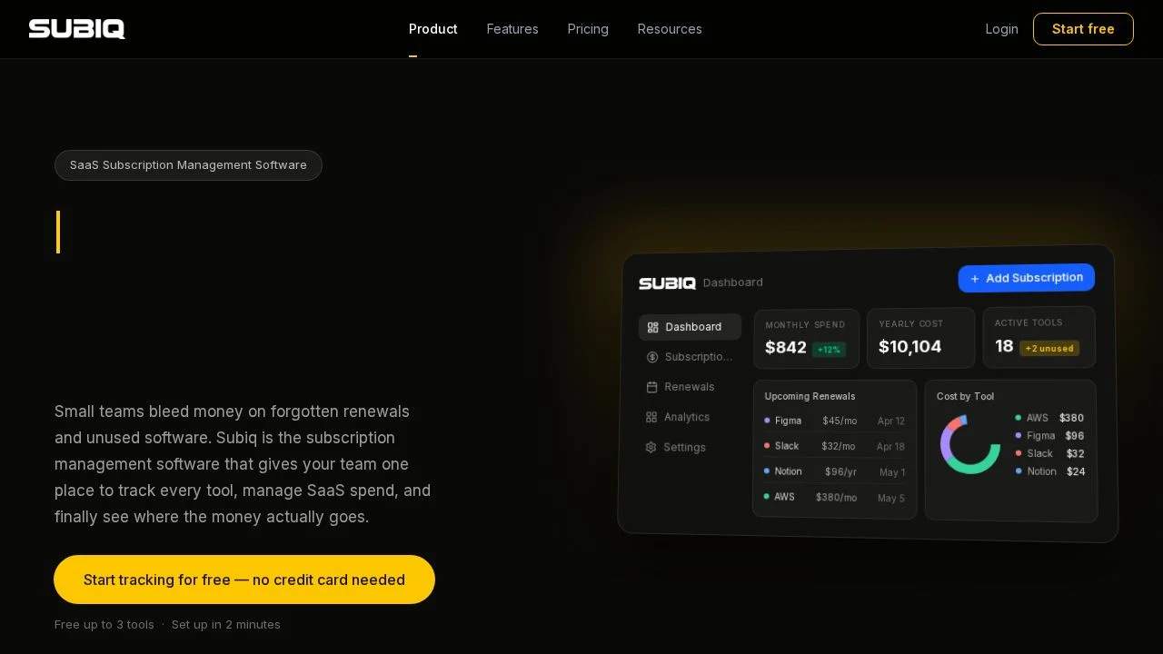 Subiq website preview
