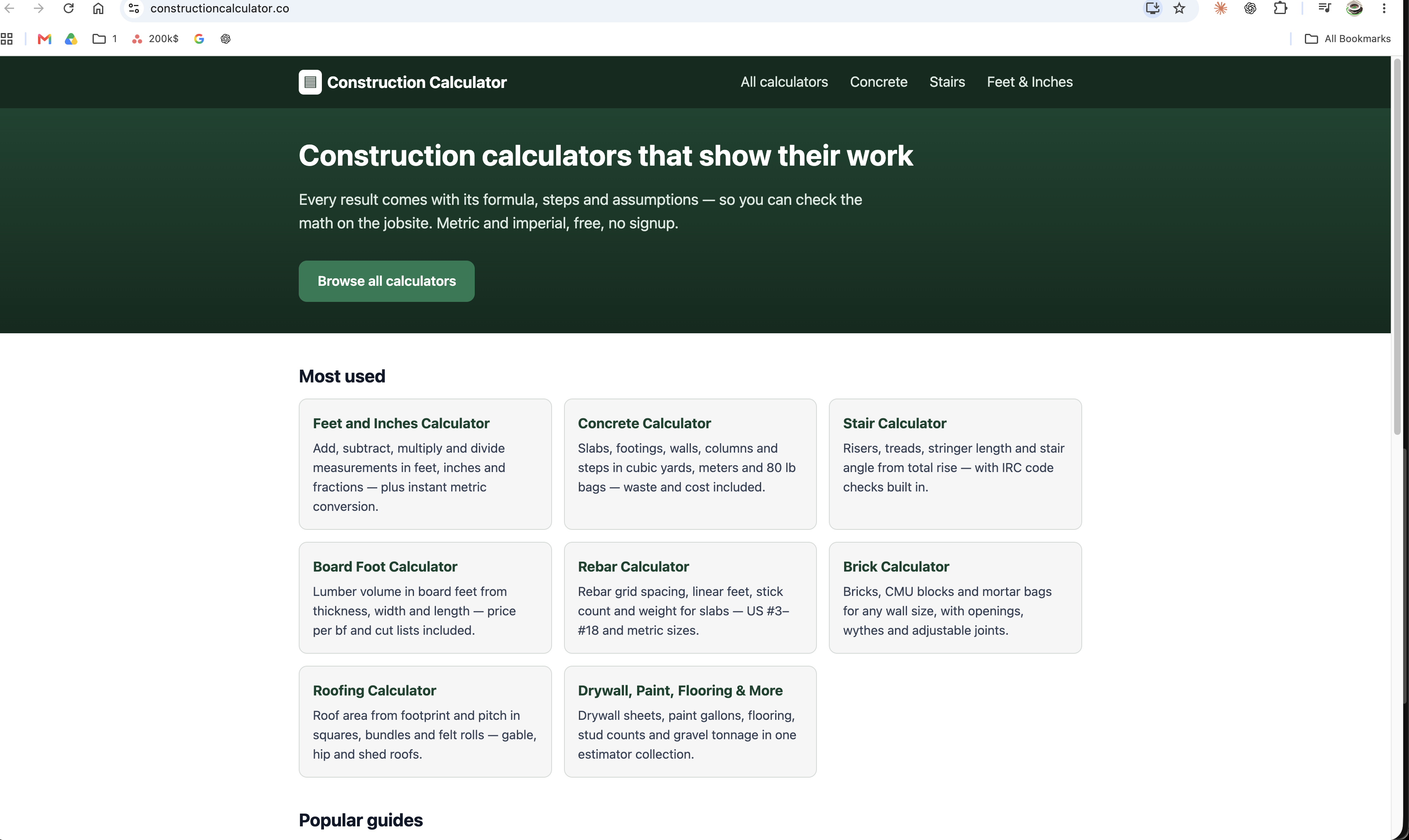 Construction Calculator preview