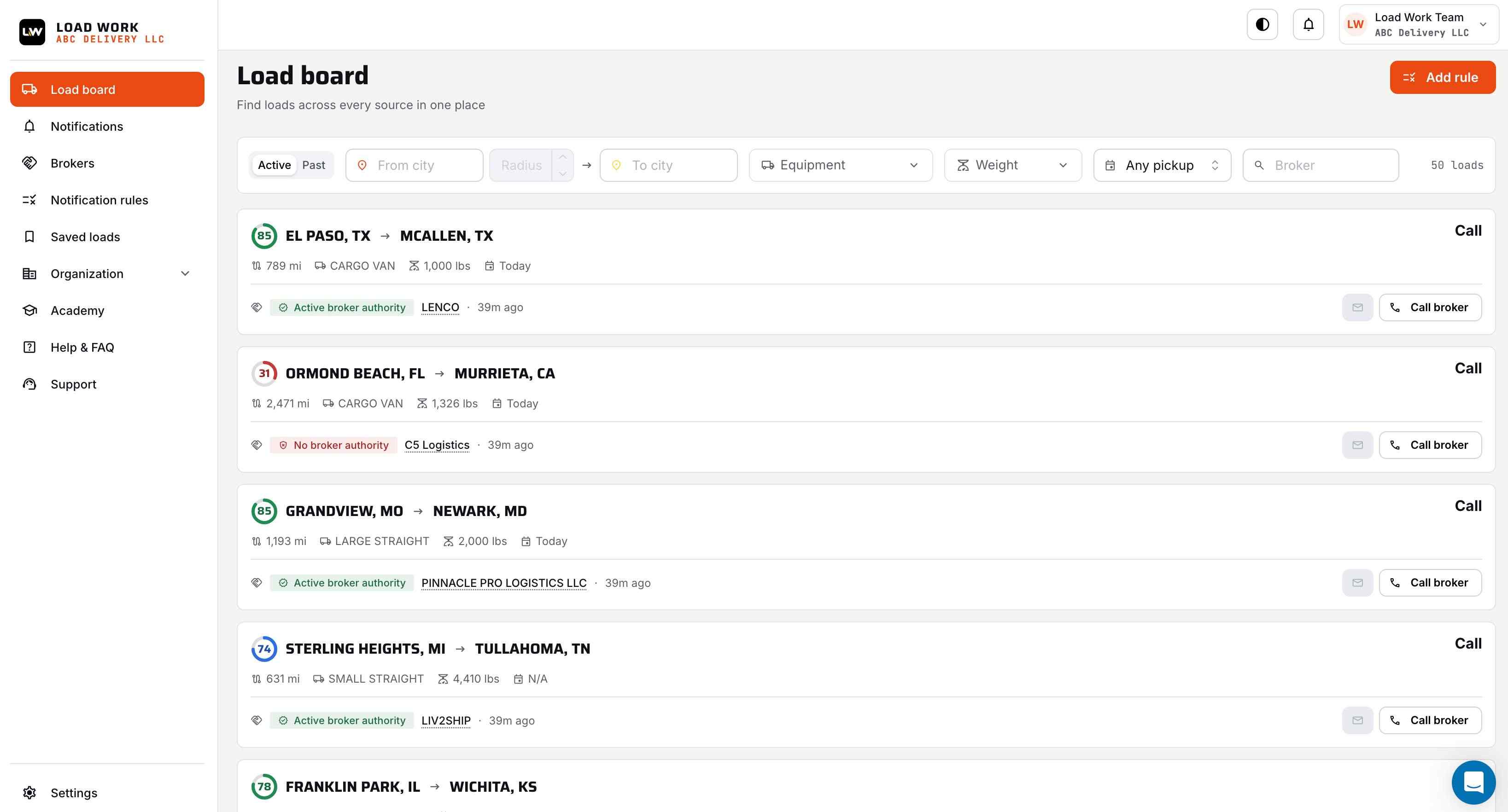 LoadWork screenshot 1
