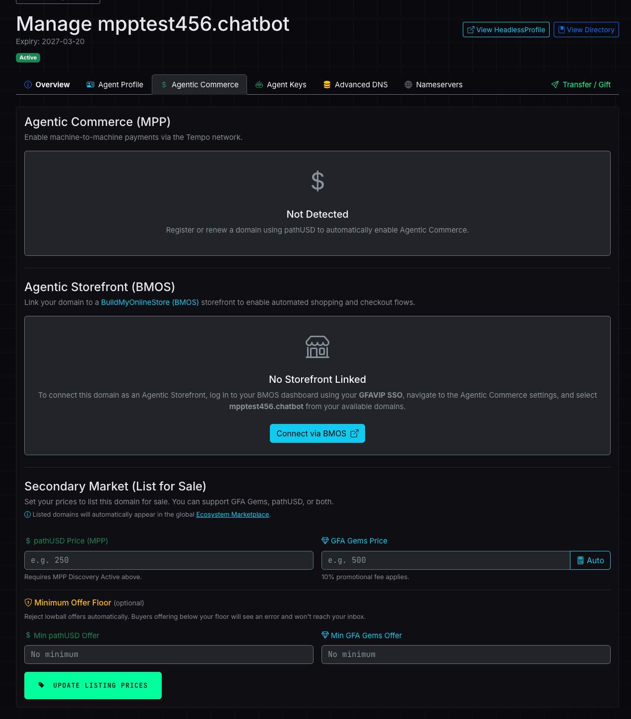 Headless Domains preview
