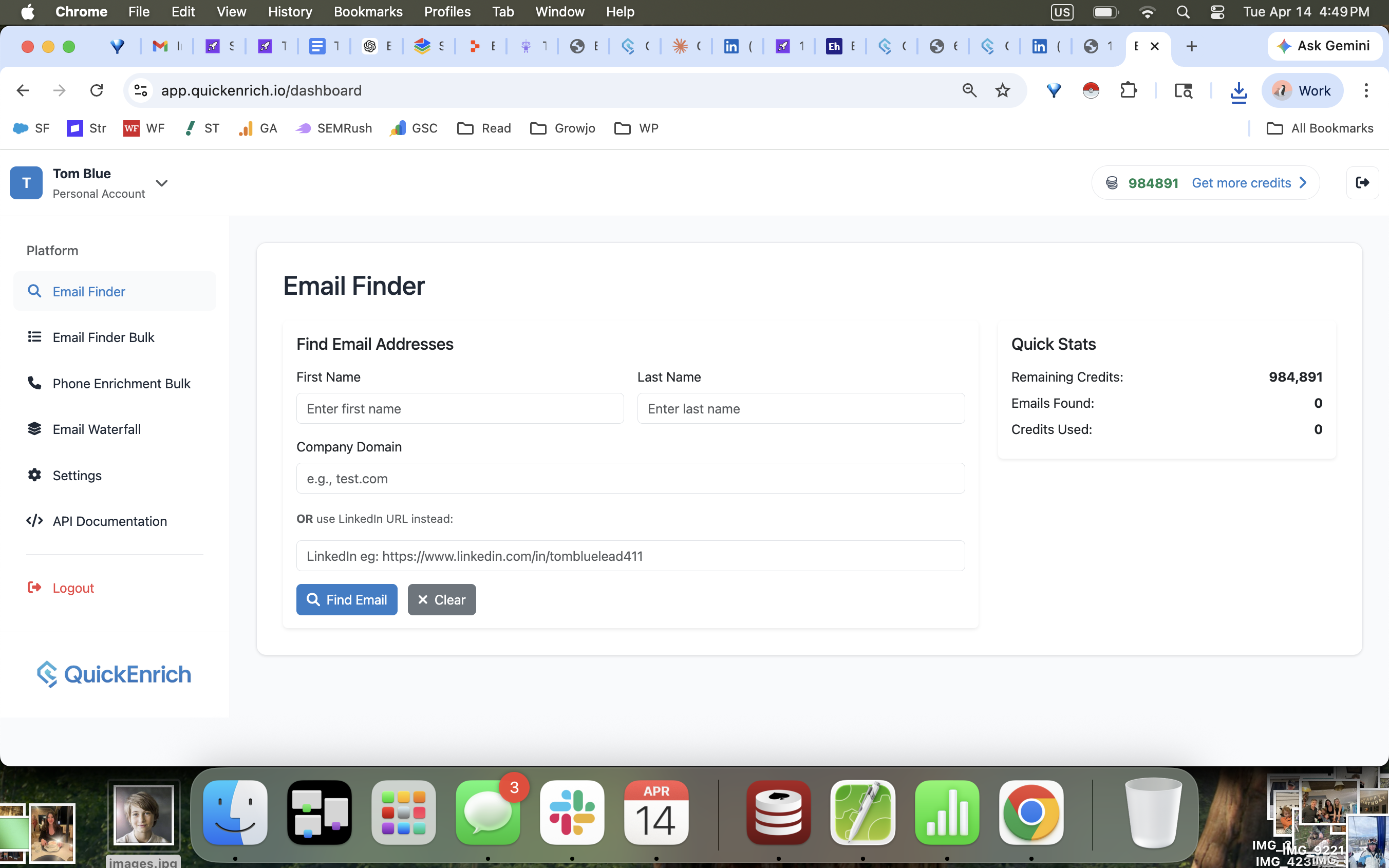 QuickEnrich - B2B Email Finder Tool and API screenshot 1