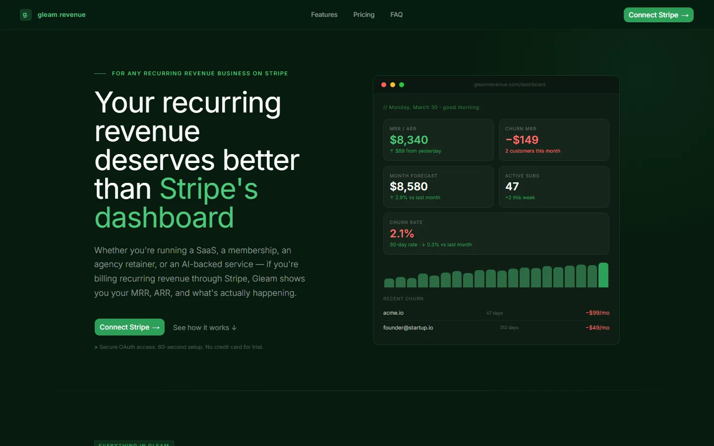 Gleam Revenue preview