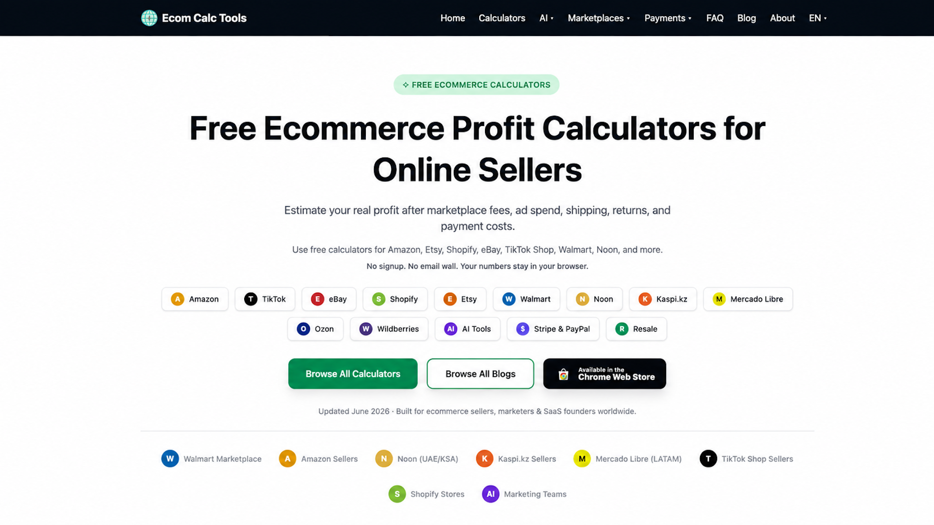 EcomCalcTools preview