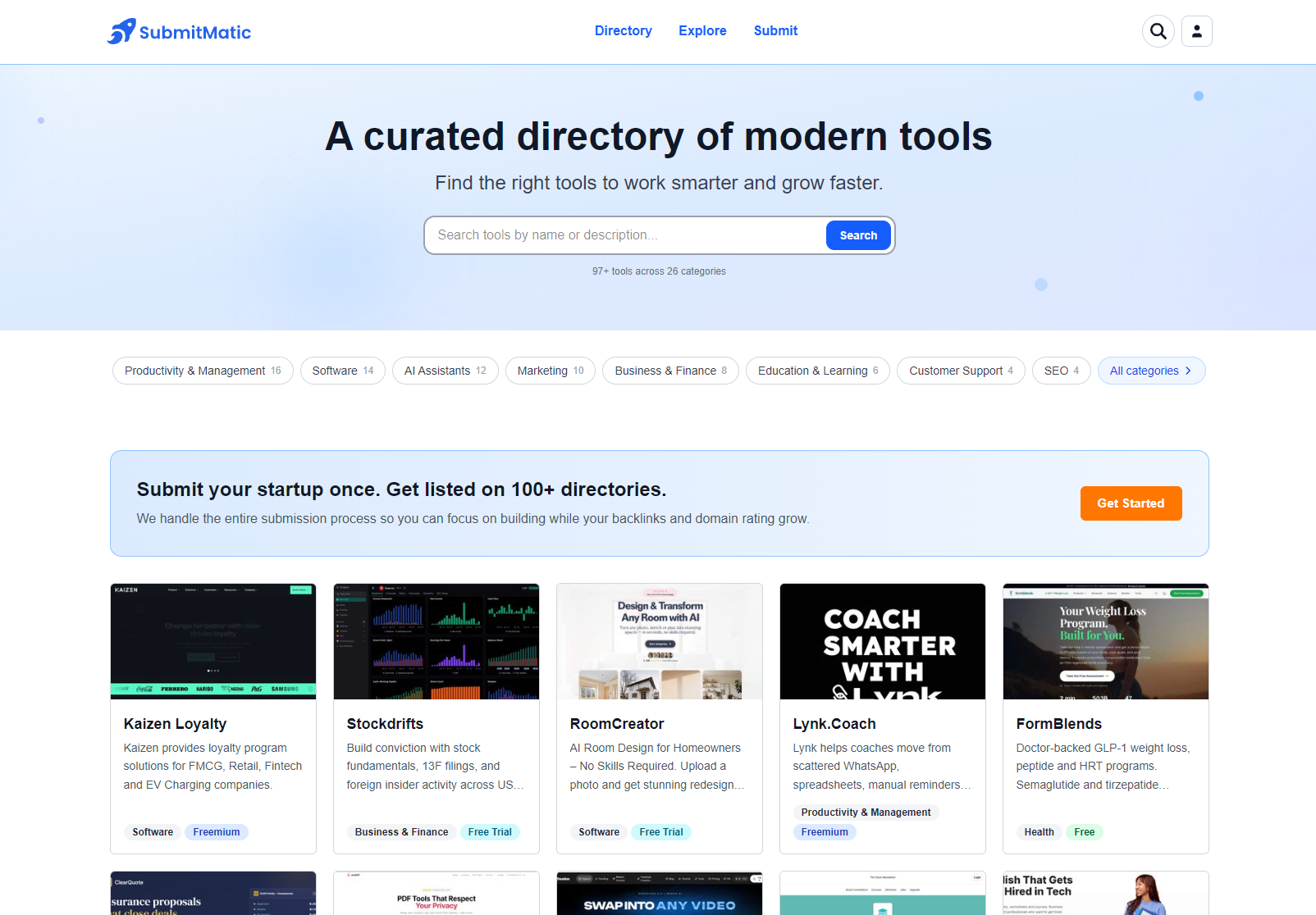 SubmitMatic Directory preview