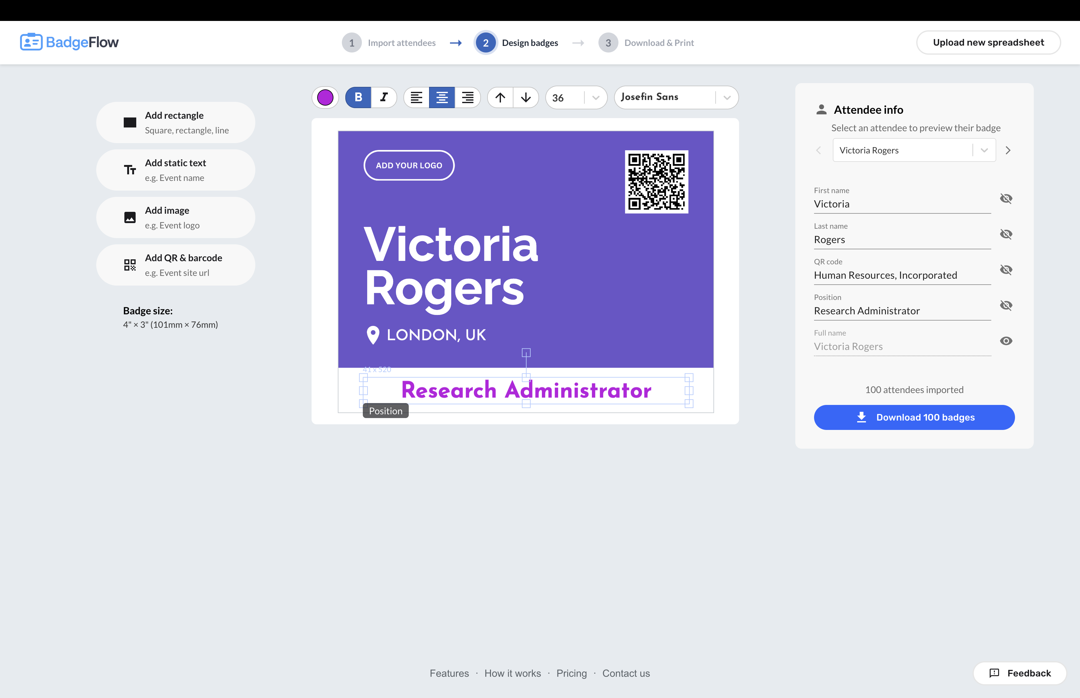 BadgeFlow preview