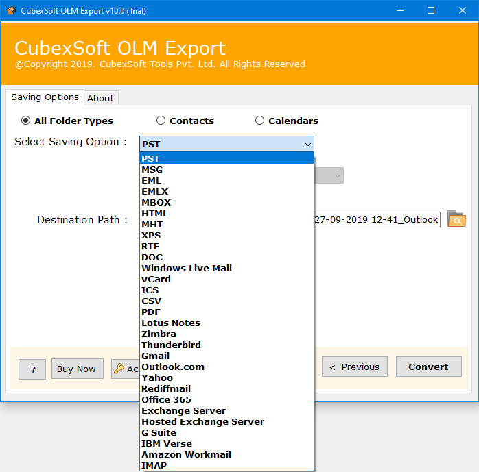 CubexSoft OLM Converter for Windows & Mac screenshot 1