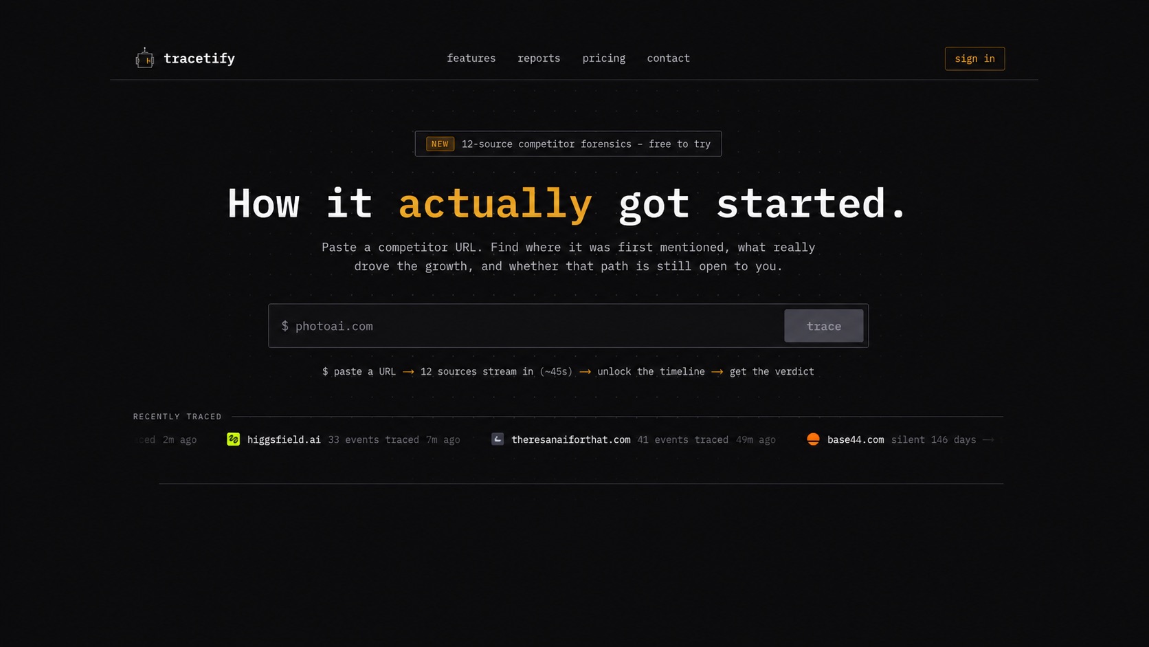 Tracetify screenshot 1