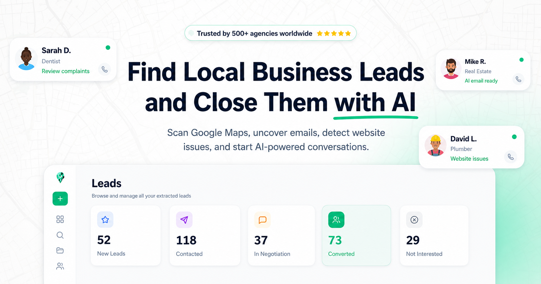 MapsLeadExtractror website preview