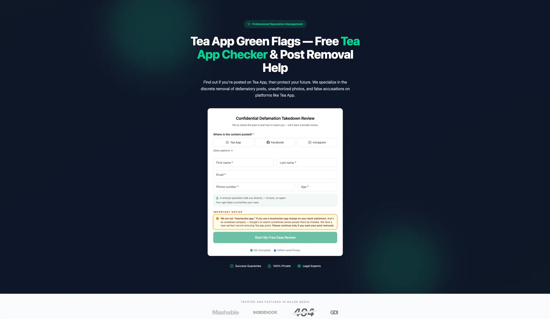 Free Tea App Checker preview