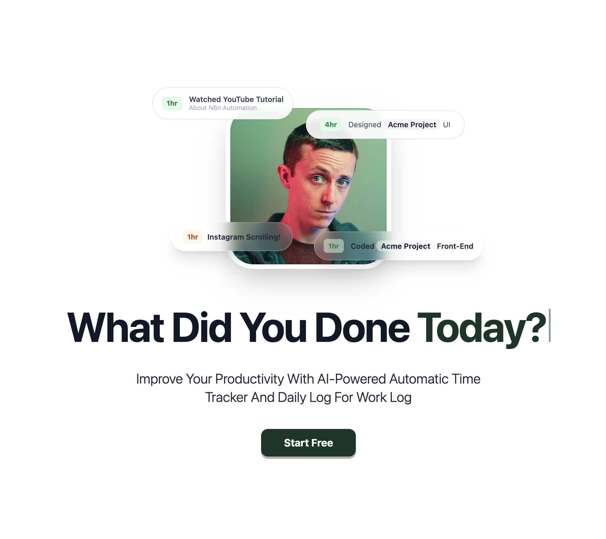 AI Time Tracker - Automatic Time Tracking & Daily Work Log website preview