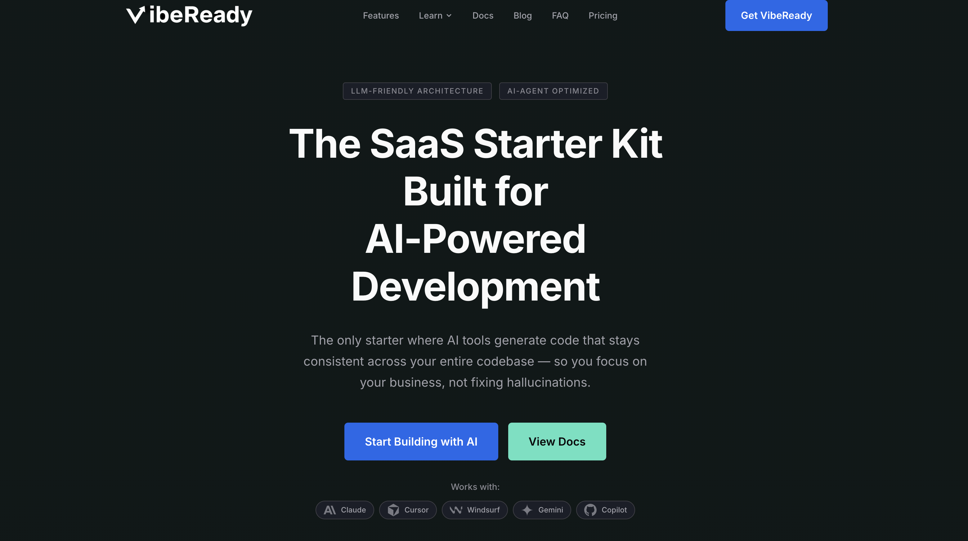 VibeReady website preview