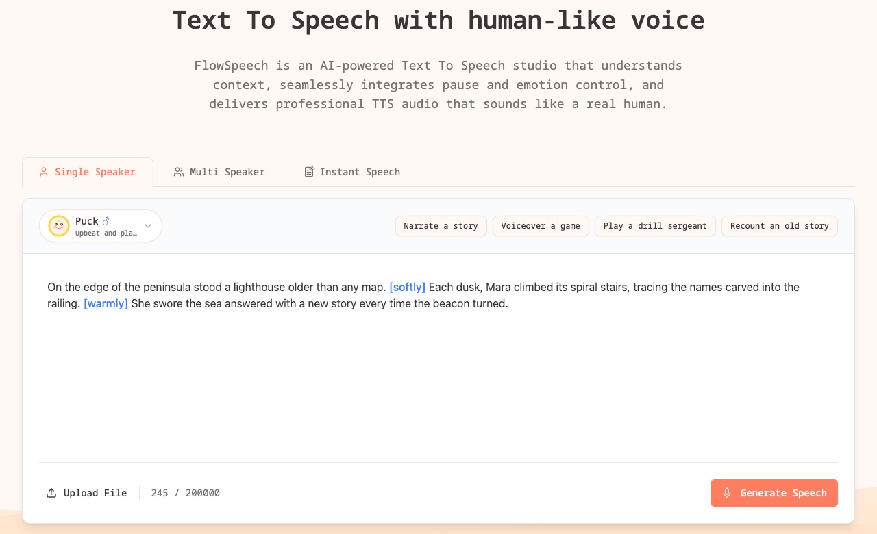 FlowSpeech screenshot 1