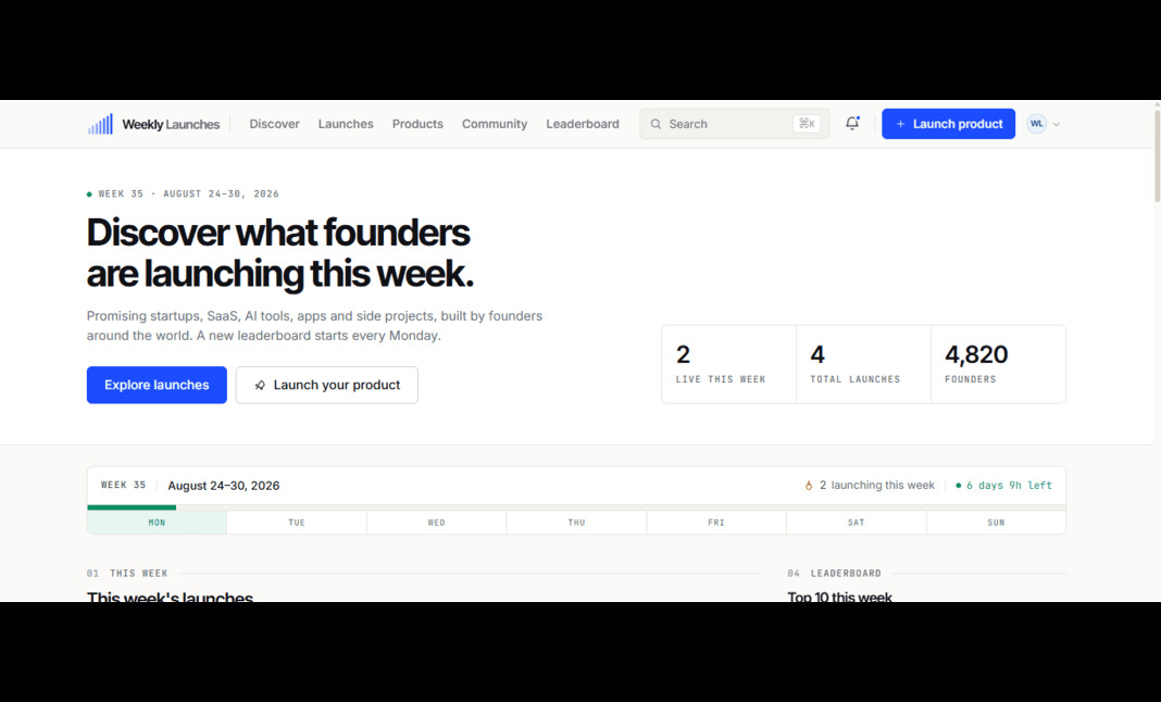 Weekly Launches screenshot 1