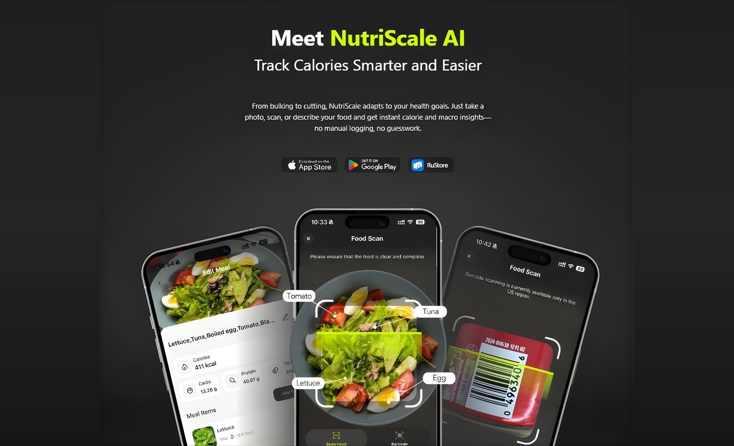 NutriScale AI website preview