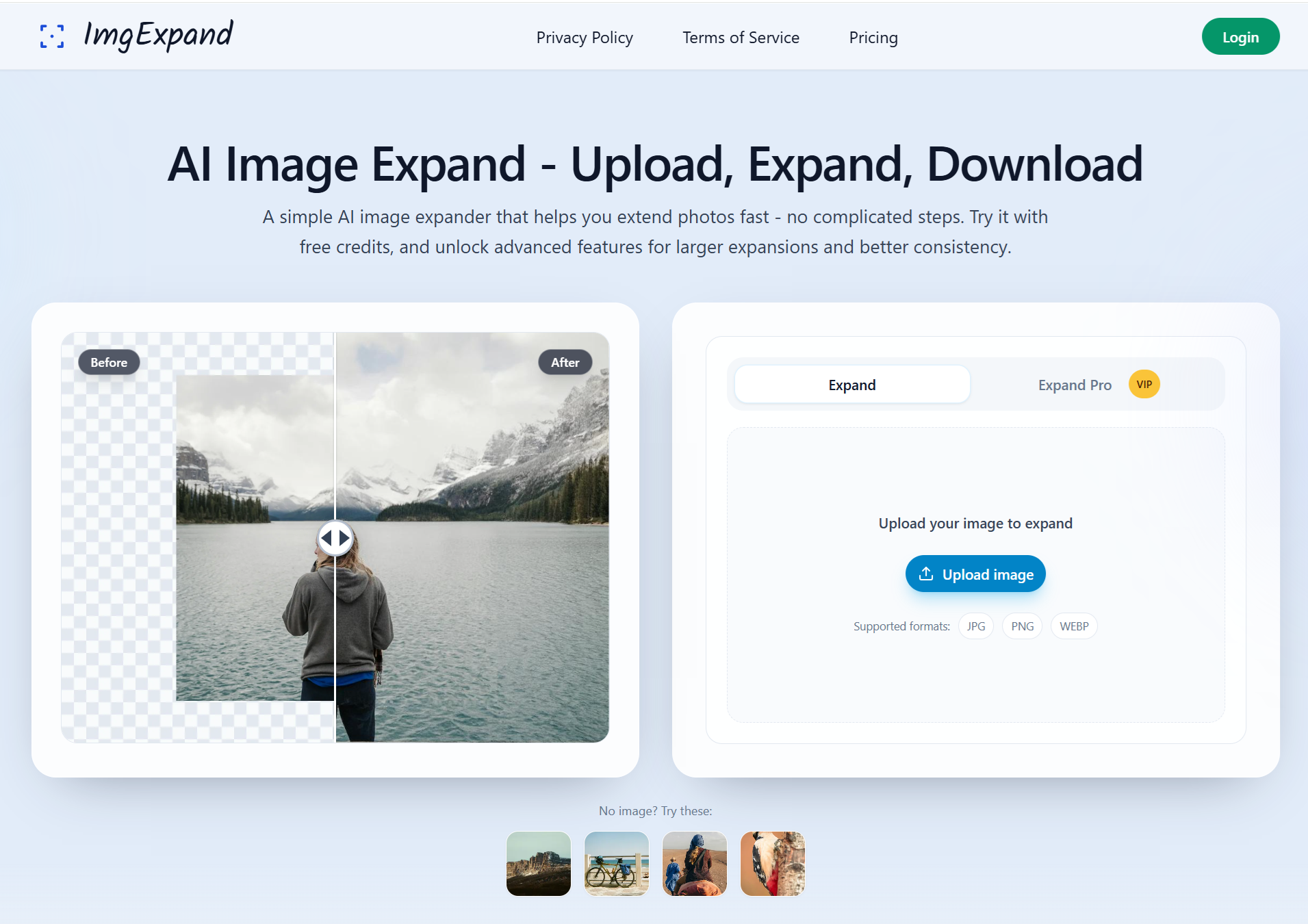 imgexpand website preview