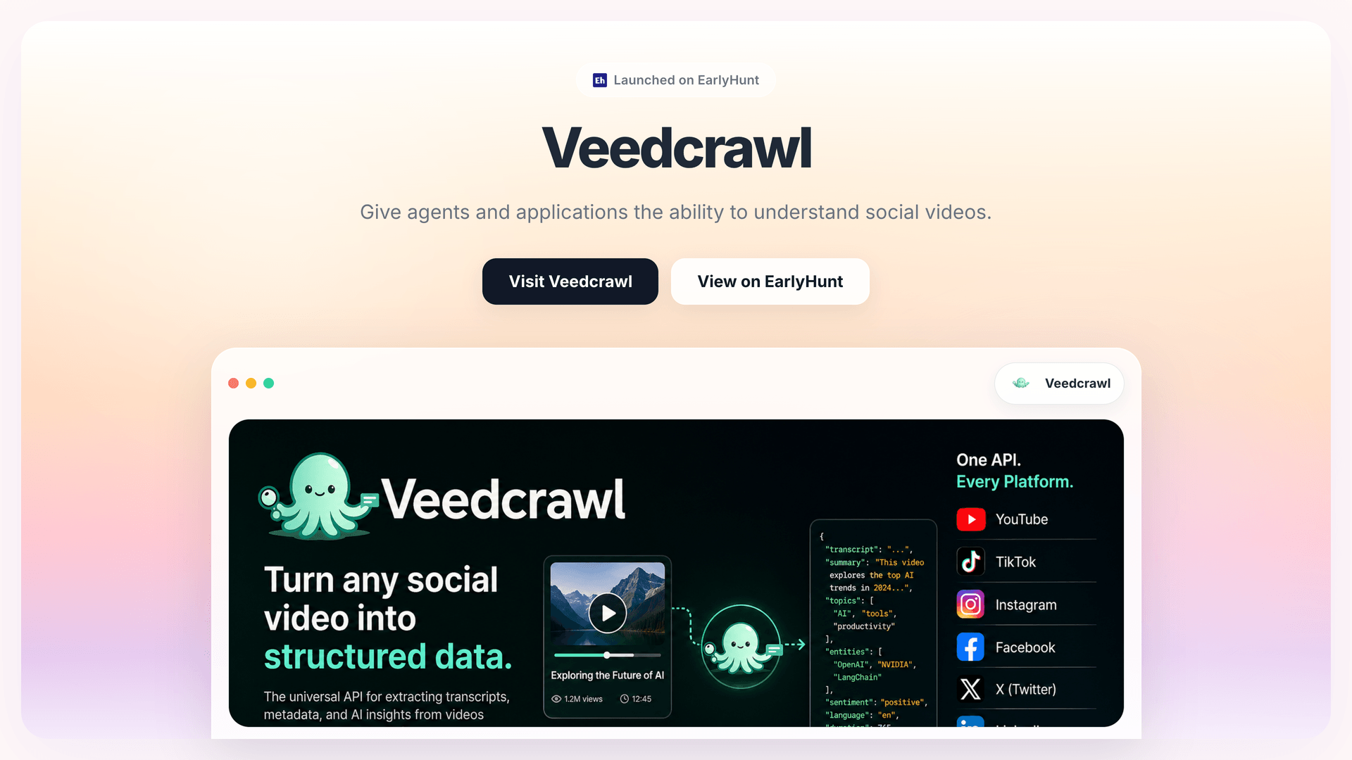 Streamline Video Insights with Veedcrawl's AI Integration