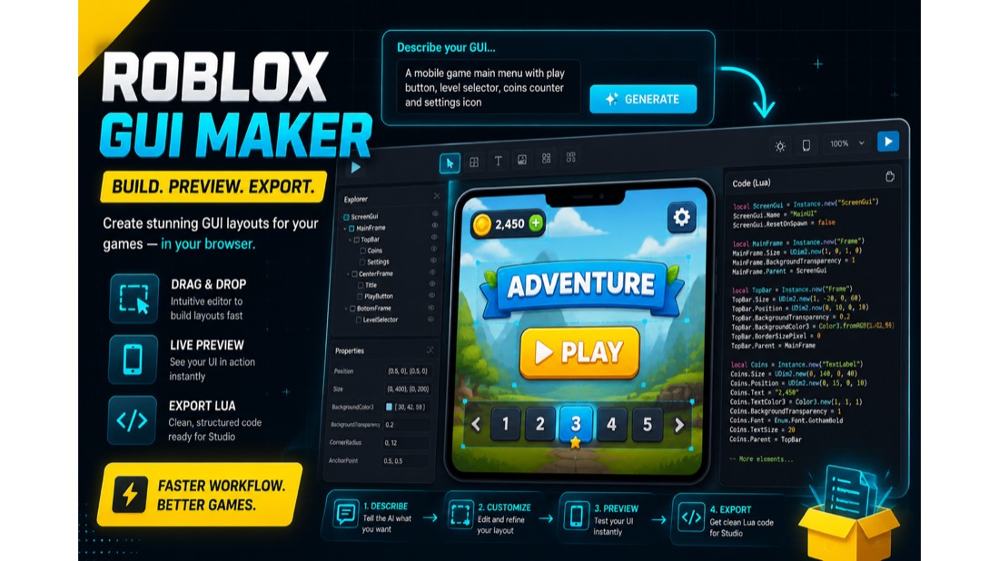 Roblox GUI Maker preview