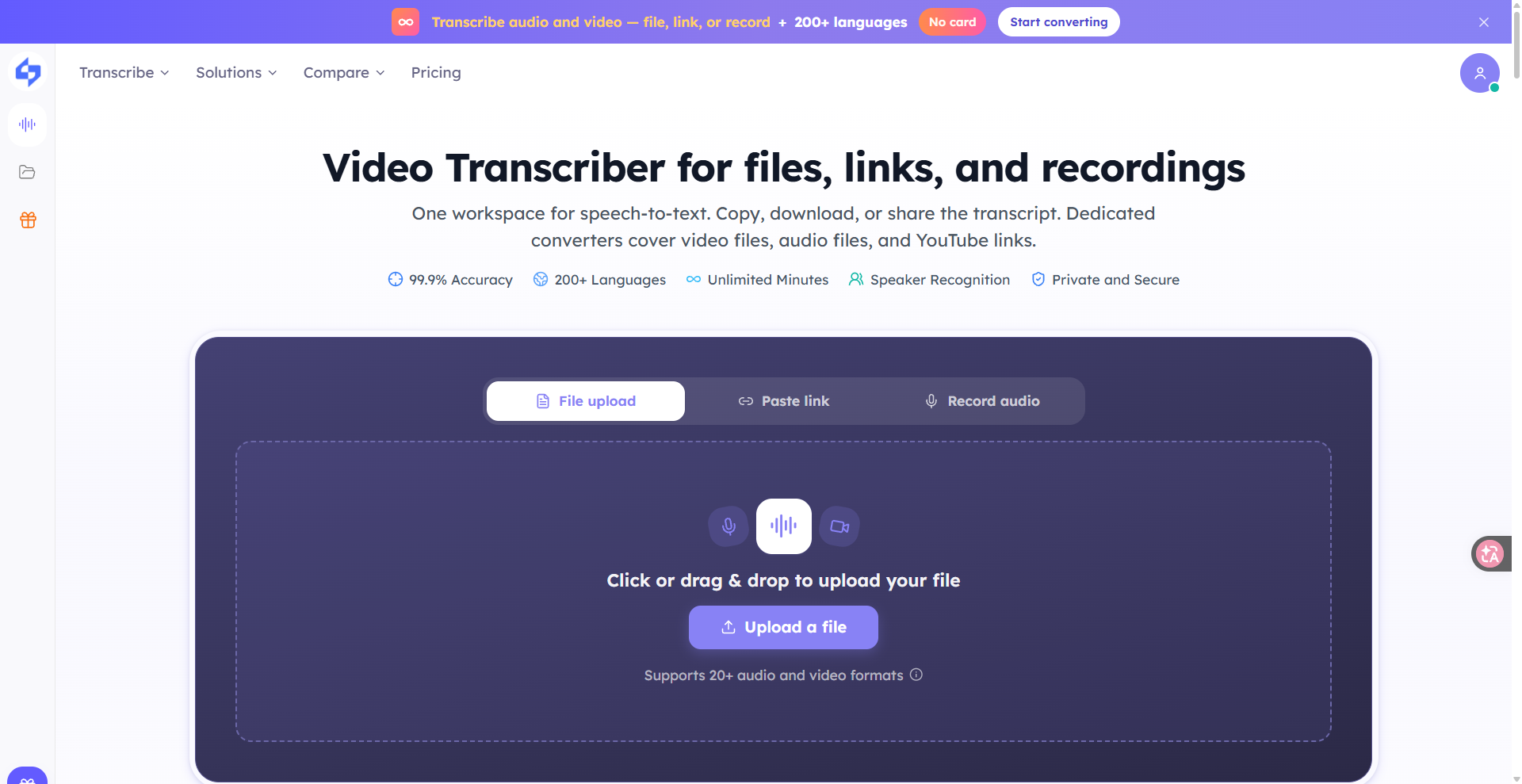 Video Transcriber preview