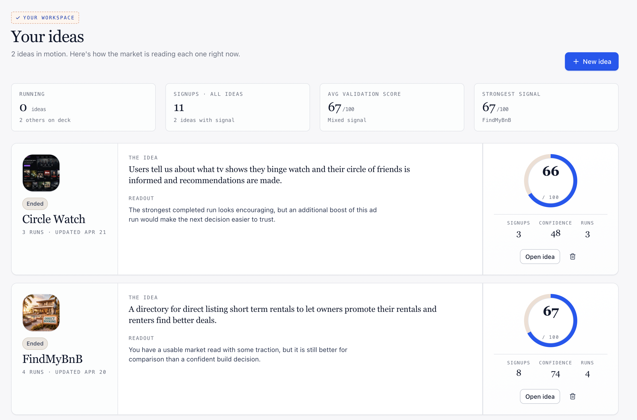 Idea Launch preview