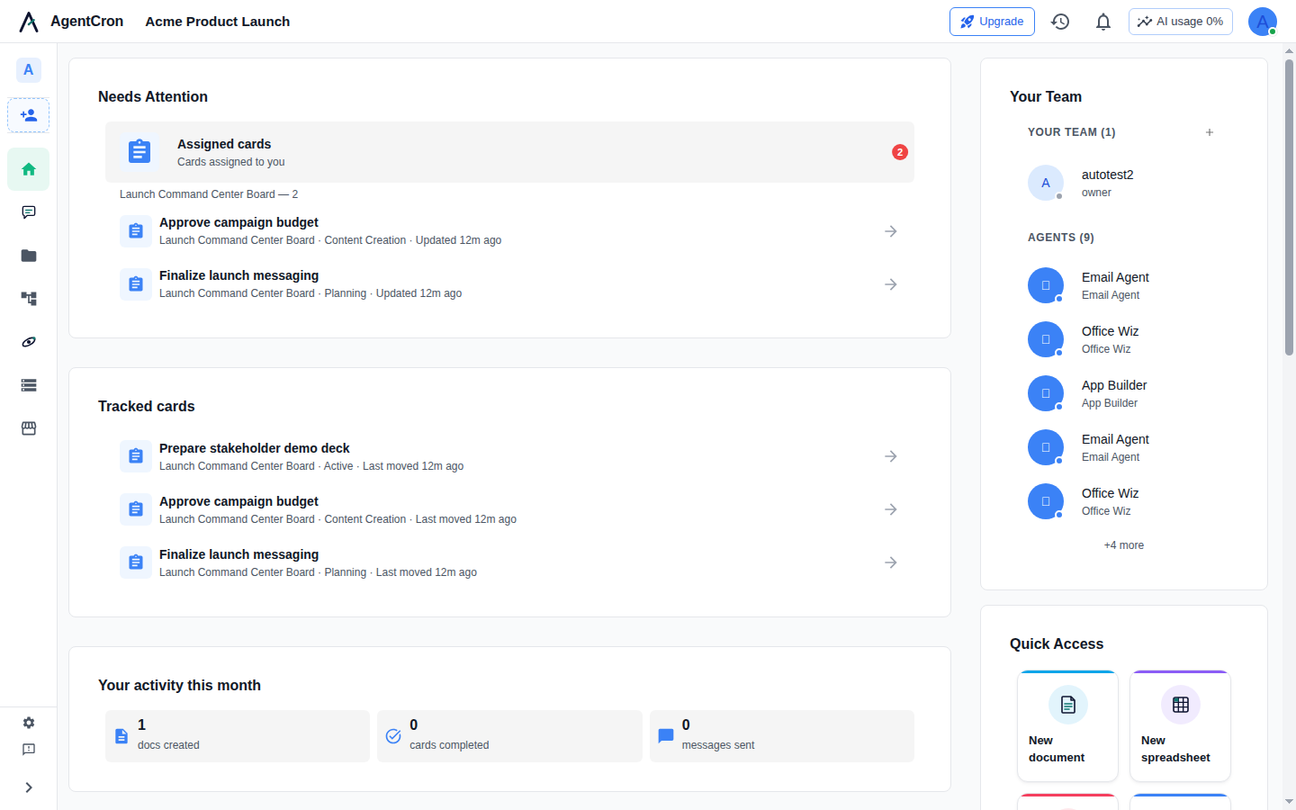 AgentCron preview